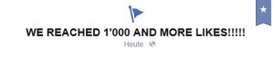 Milestone - 1'000 and more likes!!